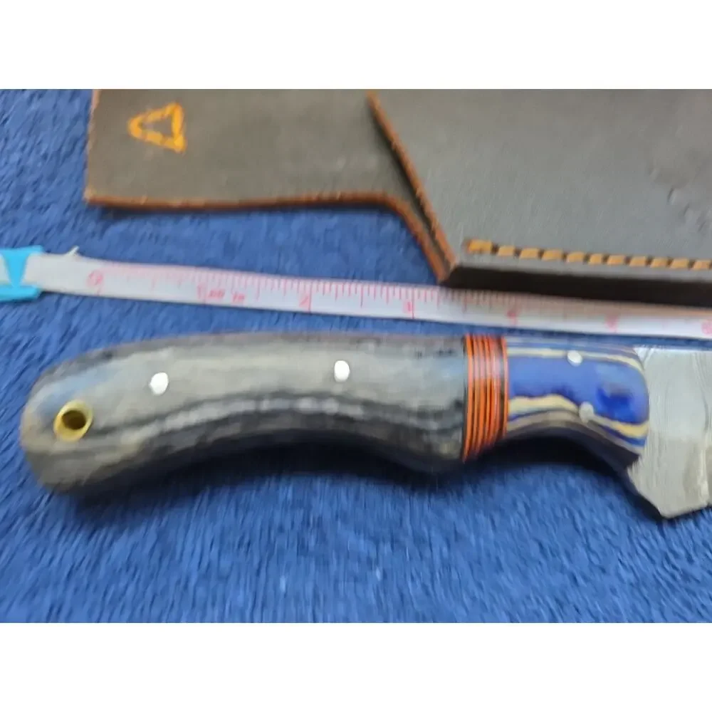 Hunting Bowie Knife 9.5 Inch Custom Forged Damascus Blade LMK Knives #7675